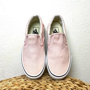 Vans pastel pink canvas slip on women’s 6